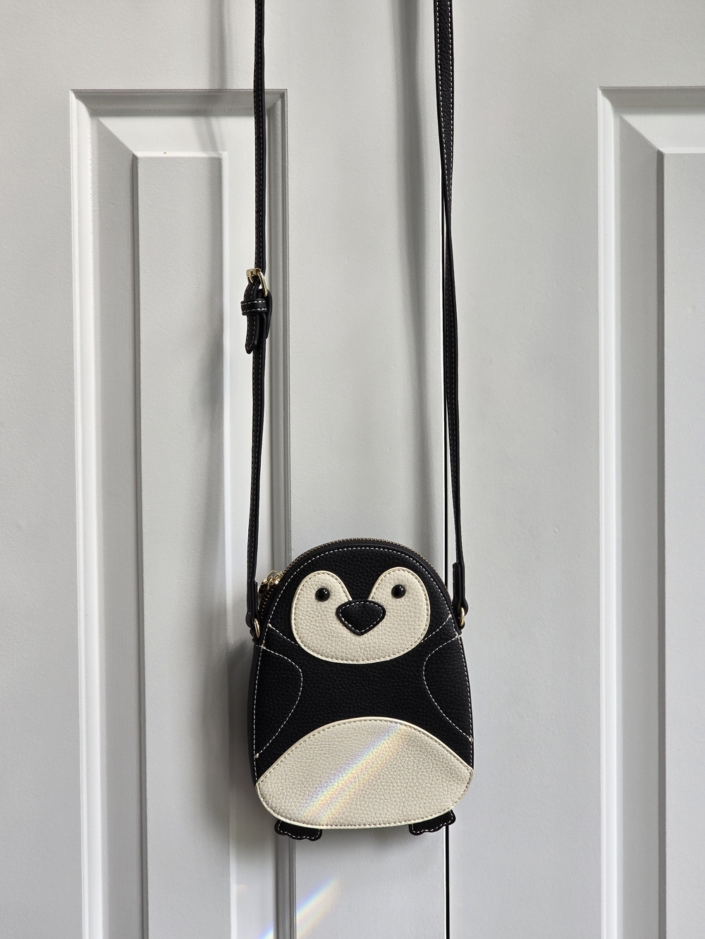 Charming Charlie Penguin Mini Crossbody - Black & Cream
